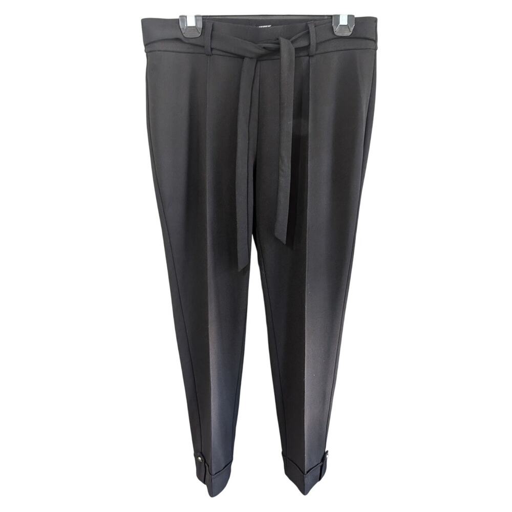 NYCC BLACK PANTS WITH TIE BELT CAREER WEAR SLACK PANTS SZ 10